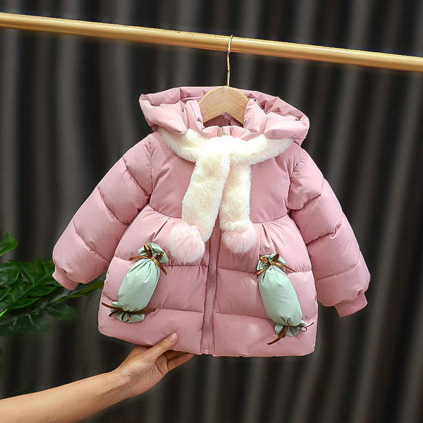 Dnevna dječja jakna sa šalom i kapuljačom u tri boje