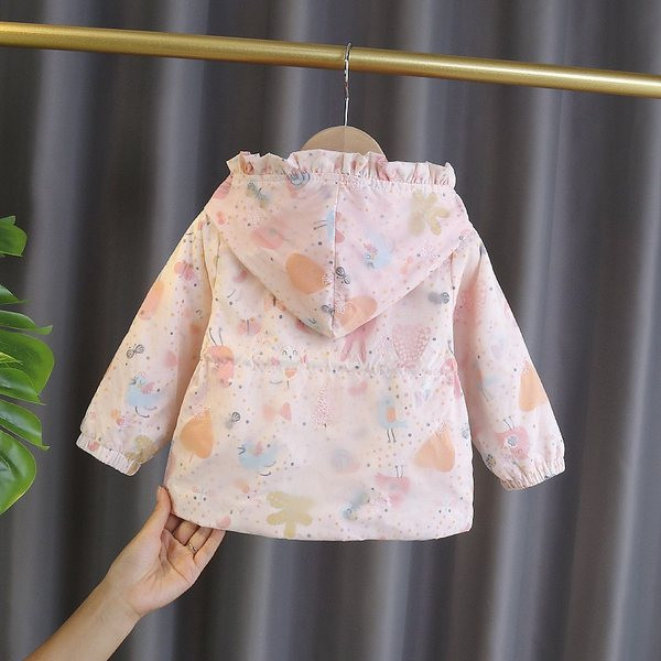 Novi model dječje jakne primjerene za proljeće sa kapuljačom za djevojčice