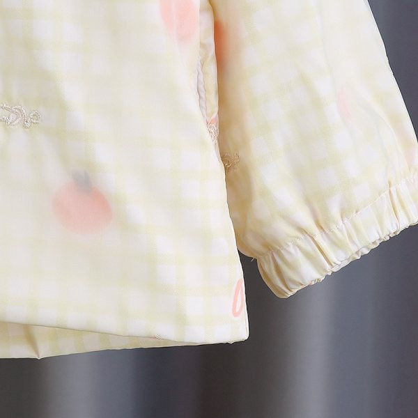 Moderna dječja jakna za djevojčice s kapuljačom i dugim rukavima