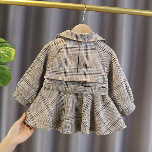 Svakodnevna dječja proljetna jakna s remenom za djevojčice