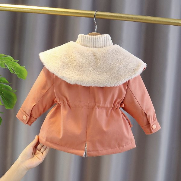 Dječja jakna za djevojčice i vezice u struku