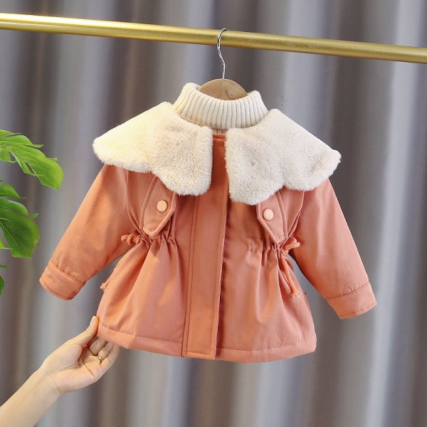 Dječja jakna za djevojčice i vezice u struku