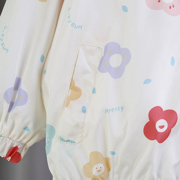 Proljetna dječja jakna s patentnim zatvaračem i kapuljačom za djevojčice