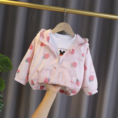 Dnevna dječja jakna s kapuljačom i džepovima - za djevojčice