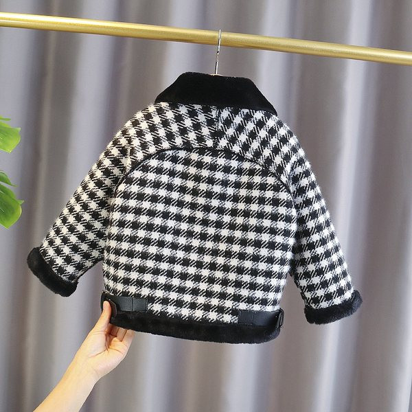 Zimski karirani kaput s paperjem