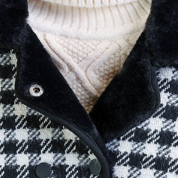 Zimski karirani kaput s paperjem