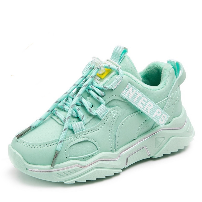 Ležerne dječje tenisice s toplom postavom i naljepnicama