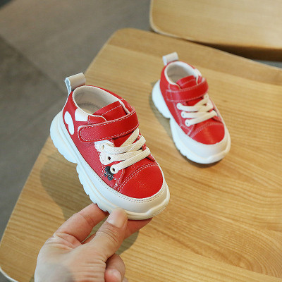 Casual παιδικά αθλητικά παπούτσια από οικολογικό δέρμα με τραχιά σόλα