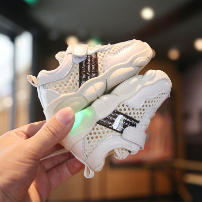 Svjetleće dječje tenisice s mrežom za djevojčice