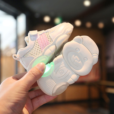 Svjetleće dječje tenisice s mrežom za djevojčice