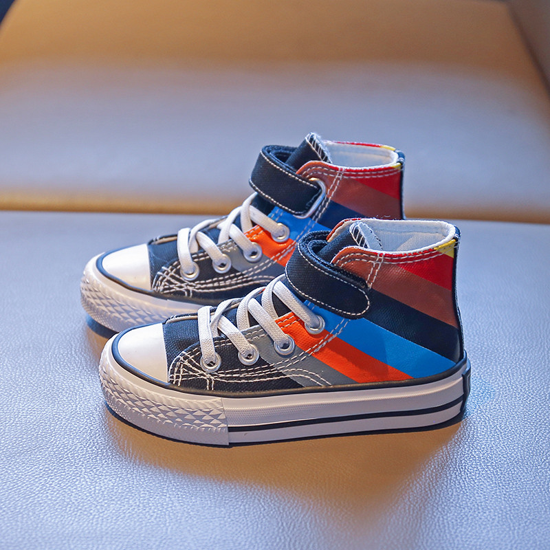 Tekstilne dječje tenisice do gležnja na vezice i čičak