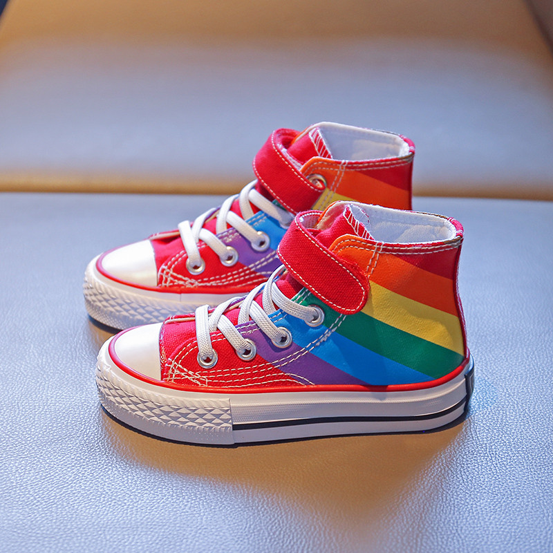 Tekstilne dječje tenisice do gležnja na vezice i čičak