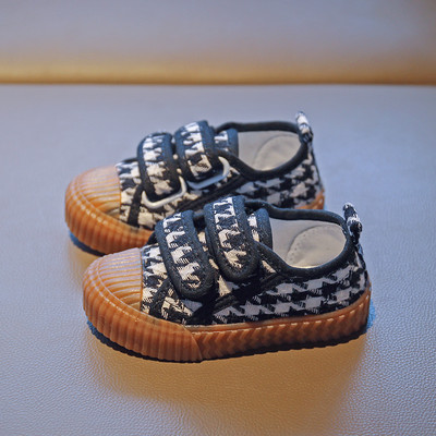 Casual καρό πάνινα παπούτσια για κορίτσια με velcro