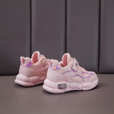 Νέο μοντέλο παιδικά αθλητικά παπούτσια για κορίτσια με λαμπερό αποτέλεσμα