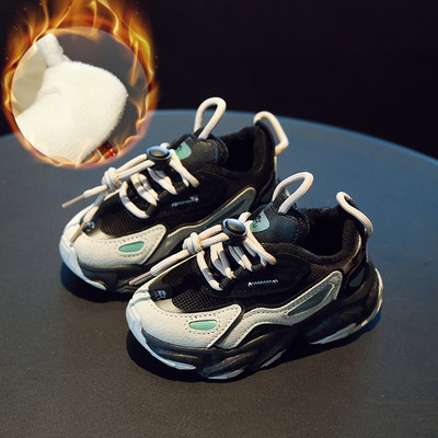 Νέο μοντέλο παιδικά αθλητικά παπούτσια με ζεστή επένδυση - για κορίτσια