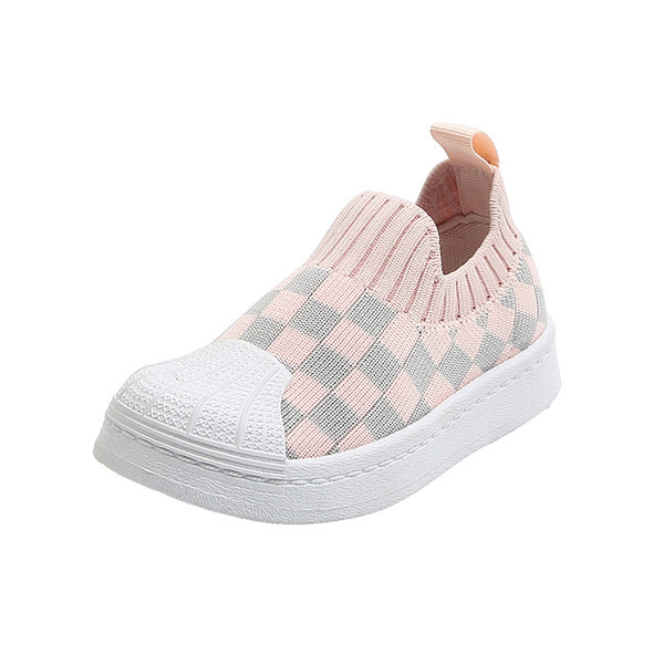 Dječje tenisice s ravnim potplatom - u crnoj i ružičastoj boji