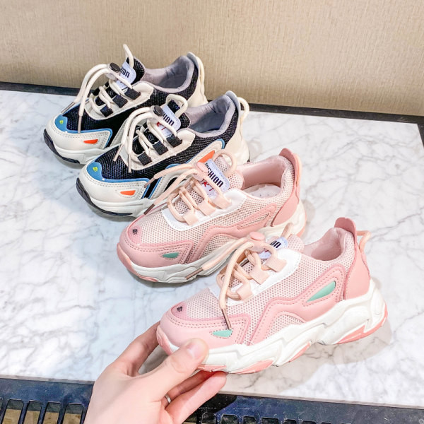 Μοντέρνα παιδικά αθλητικά παπούτσια για κορίτσια με τραχιά σόλα