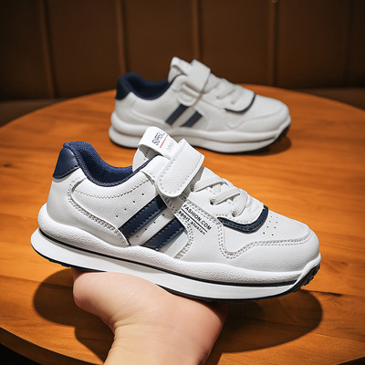 Tenisi casual copii din piele ecologica cu talpa plata - doua modele