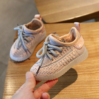 Tenisi sport copii din material textil cu sireturi