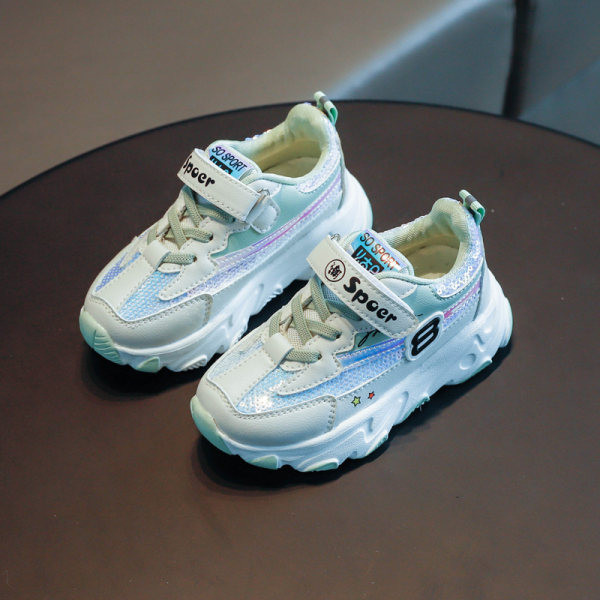 Πολύχρωμα παιδικά αθλητικά παπούτσια με πούλιες για κορίτσια