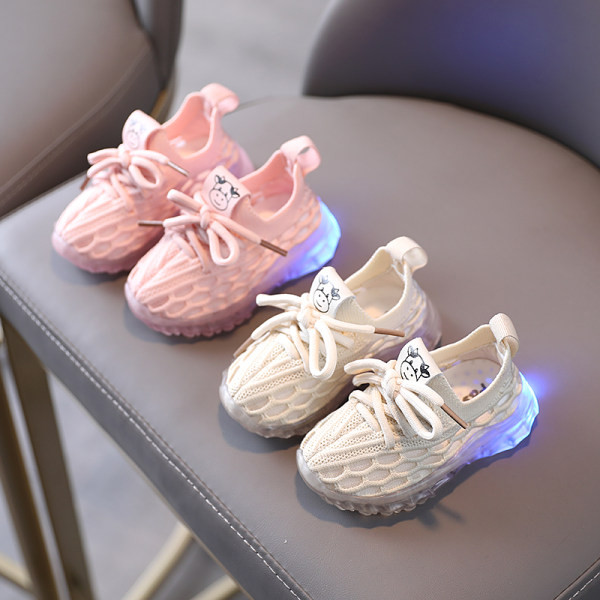 Svjetleće dječje tenisice od tekstila sa vezicama