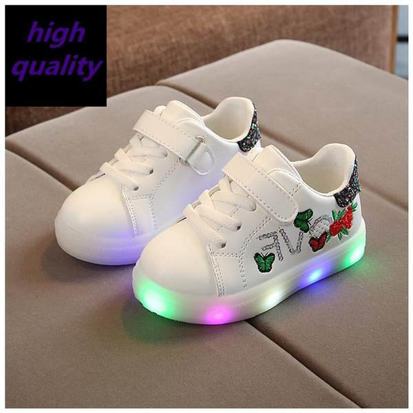 Νέο μοντέλο παιδικά αθλητικά παπούτσια έκο δερμάτινα με κέντημα για κορίτσια