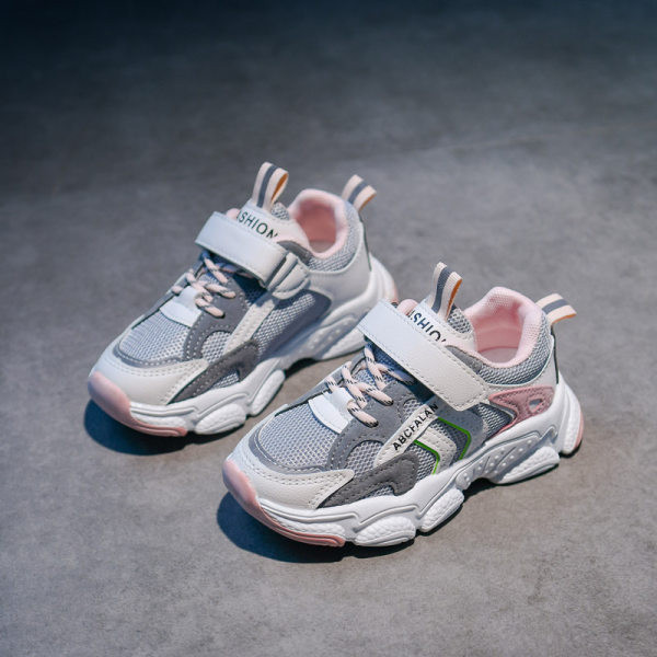 Adidași pentru copii cu șireturi și autocolant - pentru fete