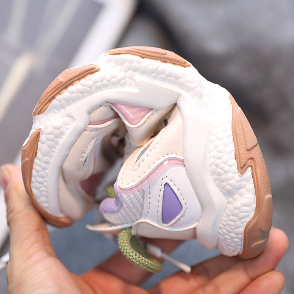 Ženske tenisice u bijeloj i rozoj boji sa vezicama za djevojčice