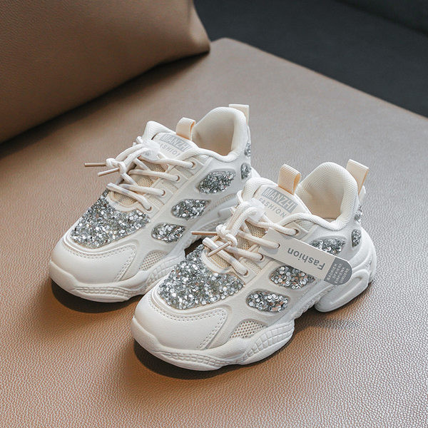 Moderne tenisice od eko kože sa sjajnim česticama