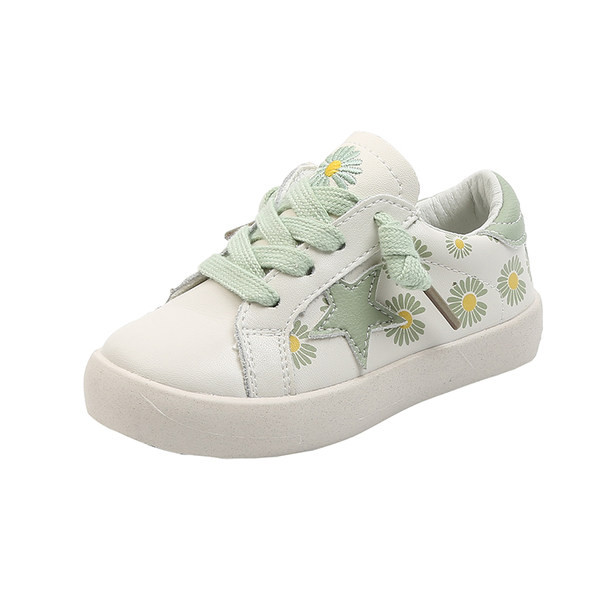 Dječje tenisice s izvezenim cvjetovima i ravnim potplatom