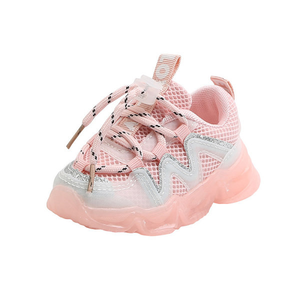 Φωτεινά παιδικά πάνινα παπούτσια με πλέγμα και κορδόνια