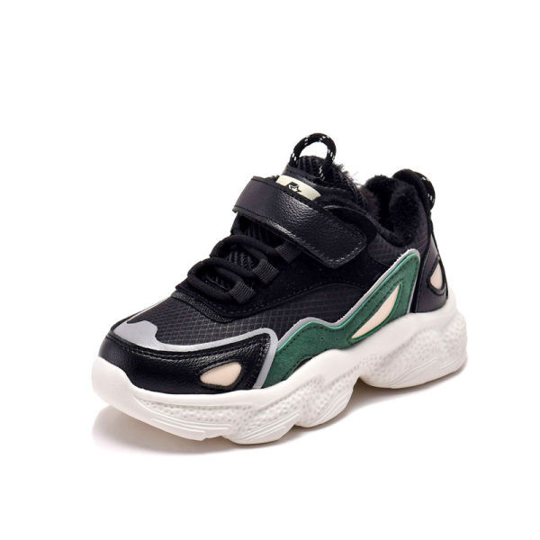 Dječje tenisice s naljepnicom u crnoj i ljubičastoj boji