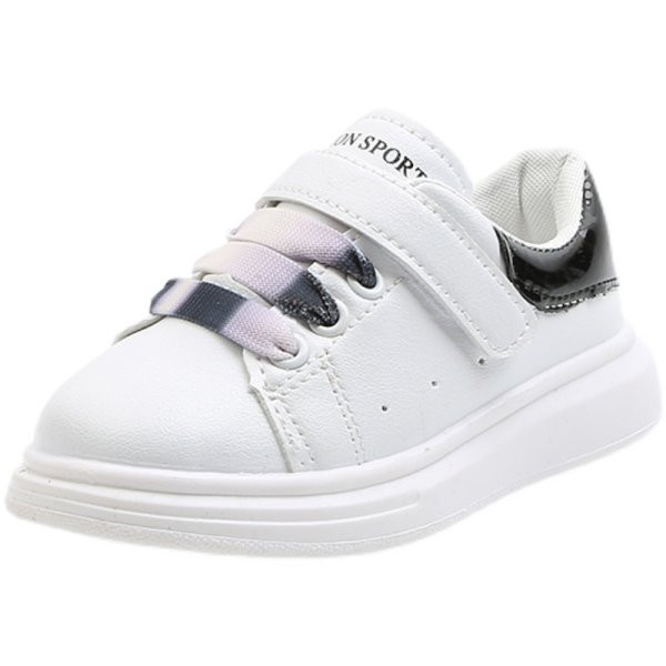 Dječje tenisice od eko kože jednobojni model sa šarenim vezicama