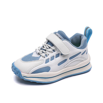 Παιδικά αθλητικά παπούτσια με πλέγμα και λουράκια βελκρό