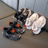 Adidași pentru fete din piele ecologică și material textil