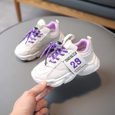 Légáteresztő gyerekcipő fűzős - eko bőrből