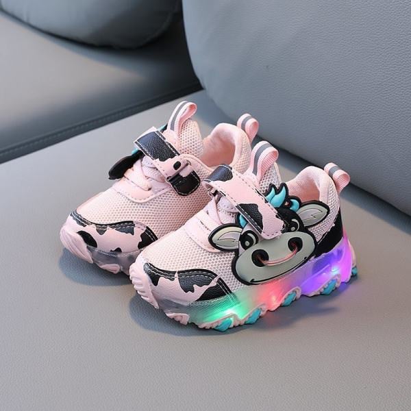 Παιδικά αθλητικά παπούτσια με απλικέ τρισδιάστατη αγελάδα - για κορίτσια και αγόρια