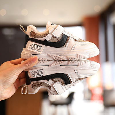 Adidași moderni din piele ecologică și material textil cu talpă plată