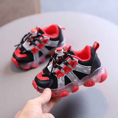 Sportske dječje svjetleće tenisice s vezicama