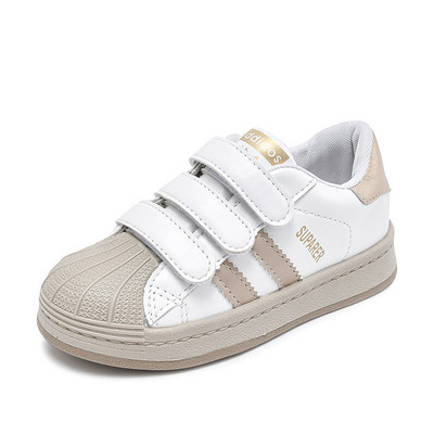 Tenisi casual pentru copii din imitatie de piele cu inchidere cu velcro