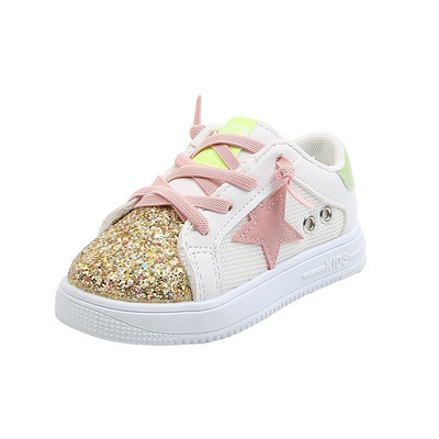 Dječje tenisice s ravnim potplatom i sjajnim česticama