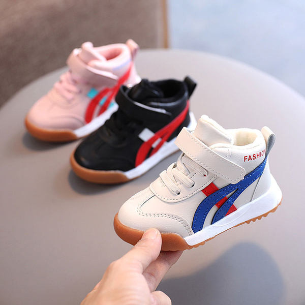 Jesenske dječje cipele od umjetne kože s ravnim potplatom