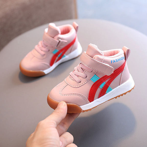 Jesenske dječje cipele od umjetne kože s ravnim potplatom