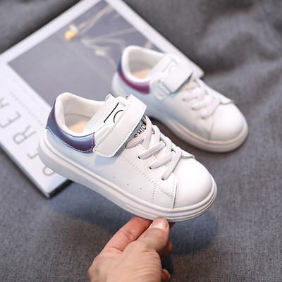 Adidași casual din piele ecologică cu platformă plată pentru fete
