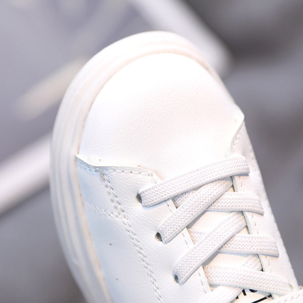 Adidași casual din piele ecologică cu platformă plată pentru fete