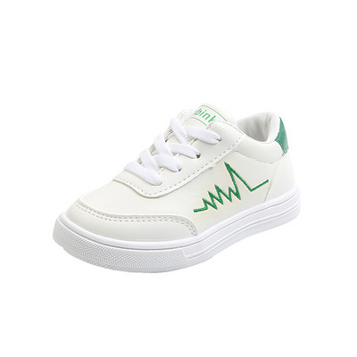 Bērnu ādas kedas ar plakanām zolēm meitenēm un zēniem