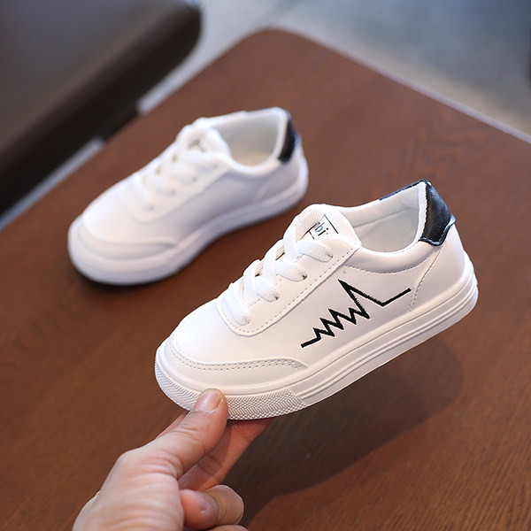 Bērnu ādas kedas ar plakanām zolēm meitenēm un zēniem