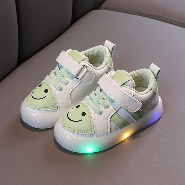 Svjetleće dječje tenisice s vezicama i ravnim potplatom