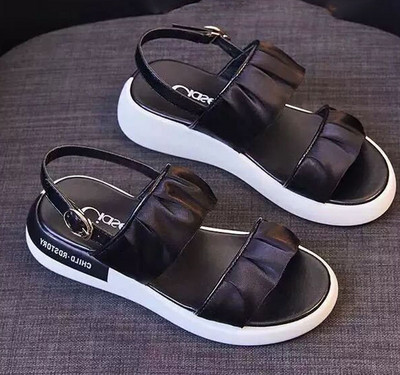 Sandale de dama din piele cu bareta