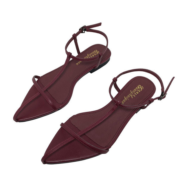 Ležerne ženske kožne sandale s remenčićima